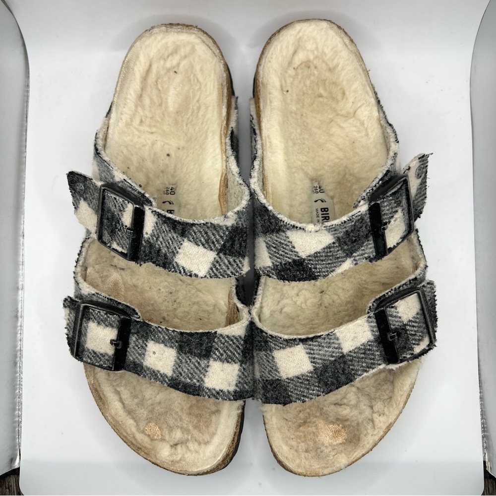 Women’s Birkenstock Arizona Rivet Wool Sandals Size 9 (40)